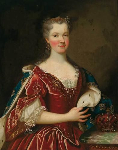 Alexis Simon Belle Portrait of Queen Marie Leszczynska oil painting image